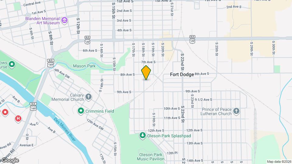 829 S 18th St Map and Location Details