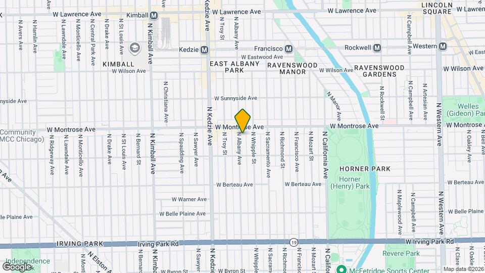 4341 N Albany Ave Map and Location Details