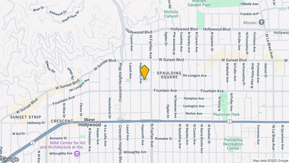 1342 Hayworth Ave, Unit 206 Map and Location Details