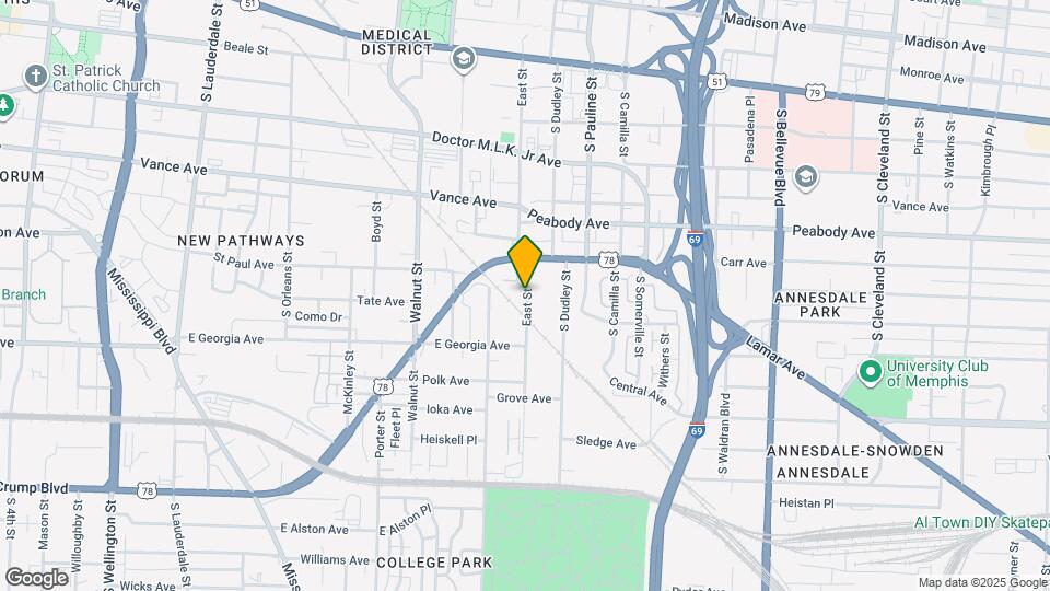 585 East St Map and Location Details