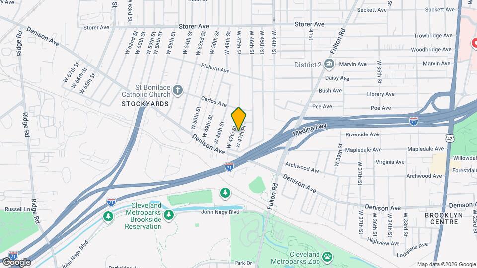 3640 W 47th Pl Map and Location Details