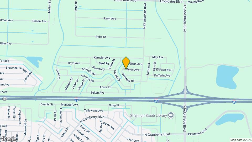2175 Tejon Ave Map and Location Details