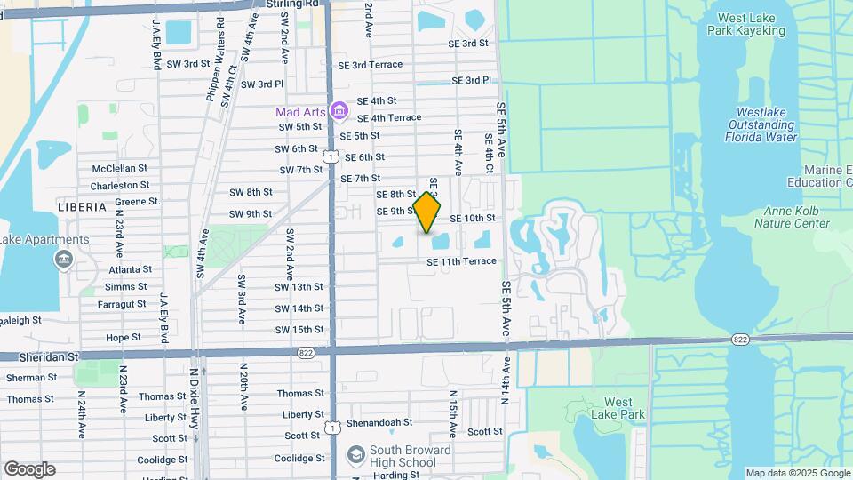 1025 SE 3rd Ave Map and Location Details