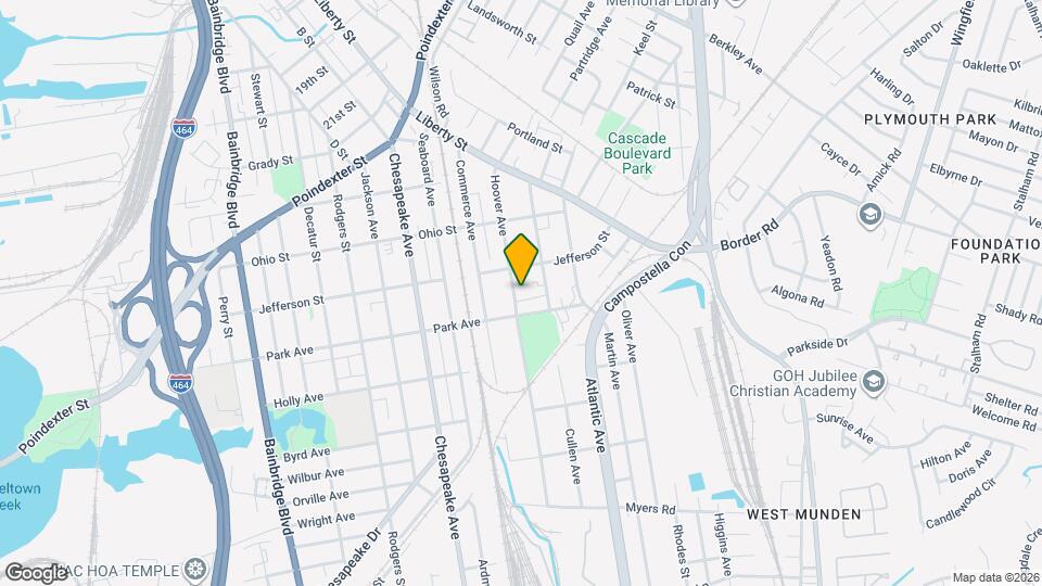 1323 Hoover Ave Map and Location Details