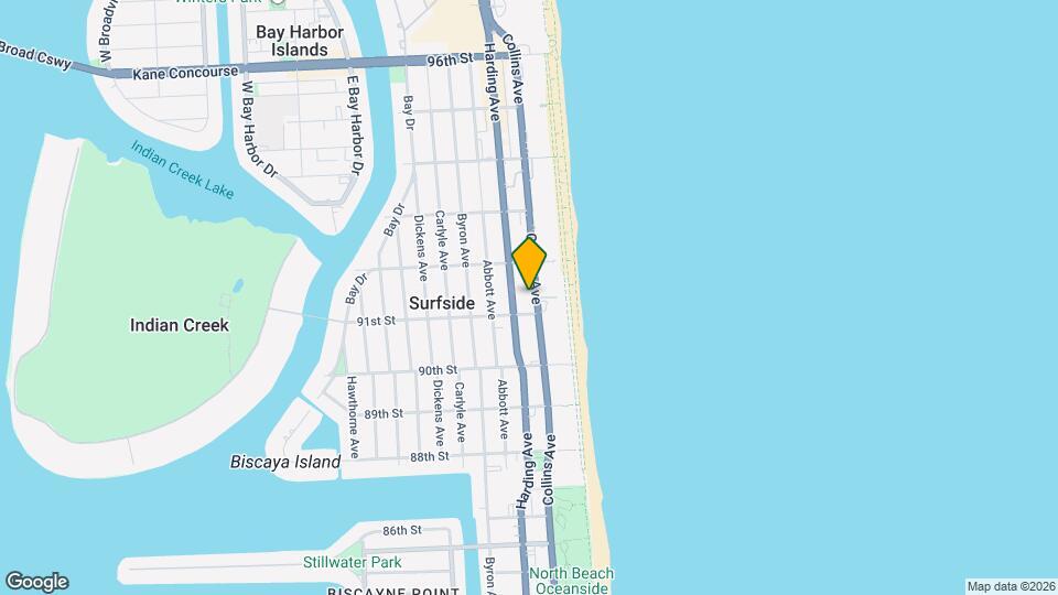 9124 Collins Ave Map and Location Details