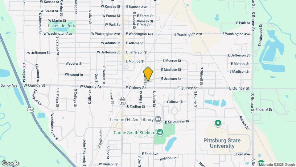 1205 S Elm St Map and Location Details