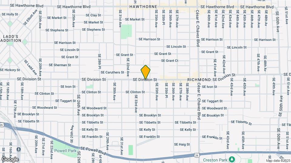 3360 SE Division St Map and Location Details