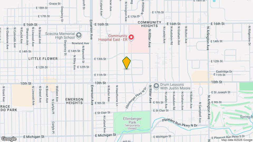 1109 N Downey Ave Map and Location Details