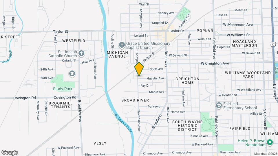 1360 Huestis Ave Map and Location Details