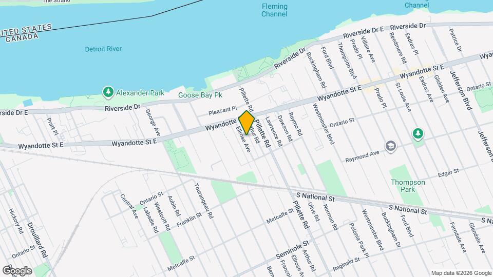 844-844 Ellrose Ave Map and Location Details