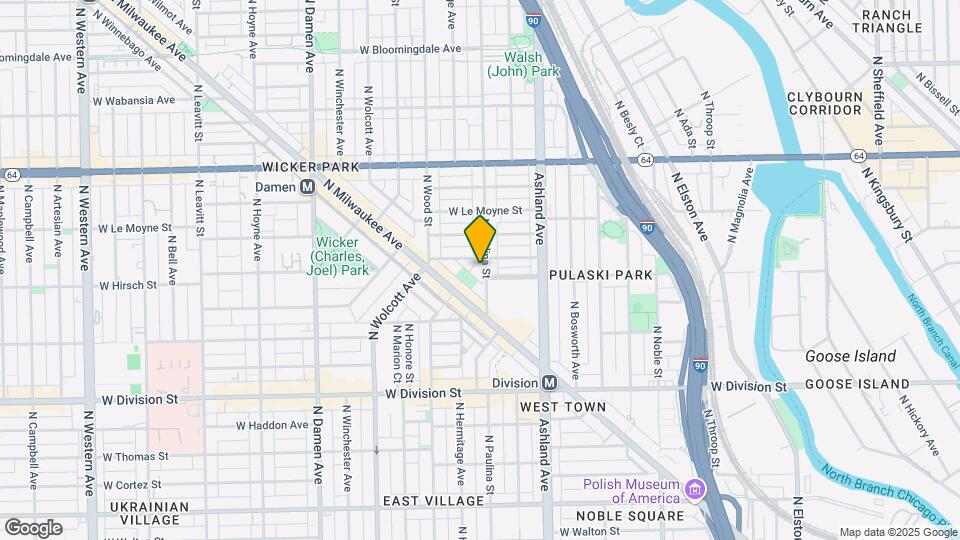 1408 N Paulina St Map and Location Details