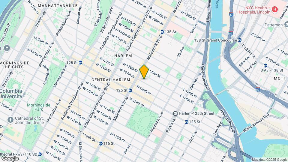 65 W 127th St Mapa y Detalles de la Ubicación