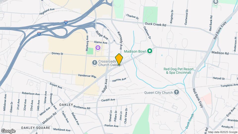 3617 Madison Rd, Unit #2 Second Floor Unit Map and Location Details