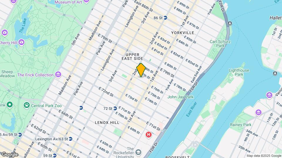 345-347 E 76th St Mapa y Detalles de la Ubicación