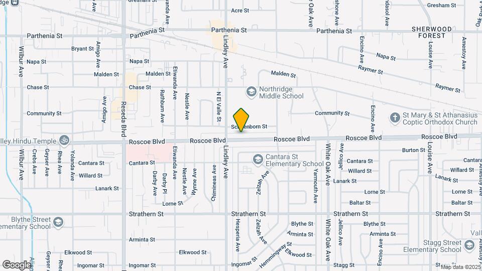 18025 Roscoe Blvd Map and Location Details