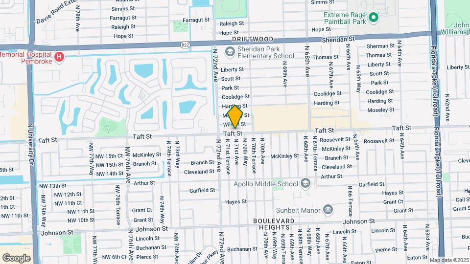 7131 Taft St Map and Location Details