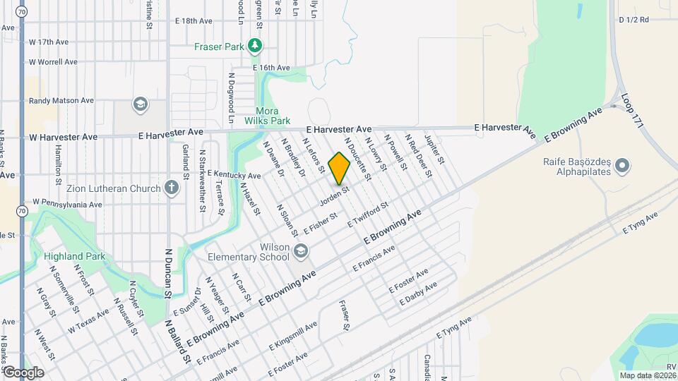 600 N Lefors St Map and Location Details