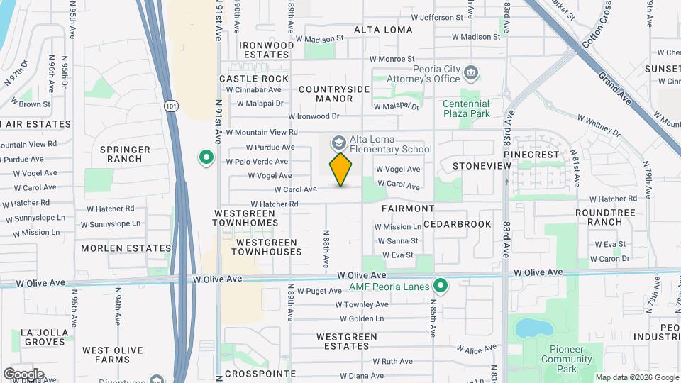 8725 W Carol Ave Mapa y Detalles de la Ubicación