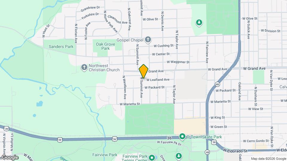 1180 N Summit Ave Map and Location Details