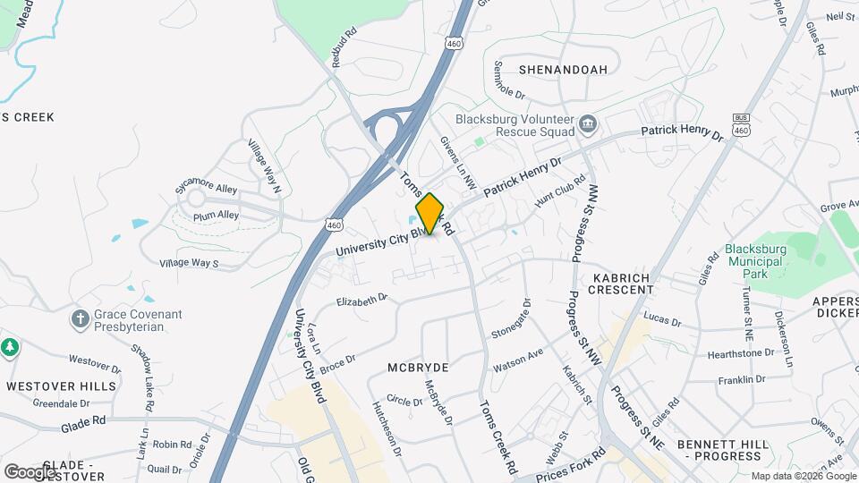 1404 University City Blvd, Unit 1404 - L Map and Location Details