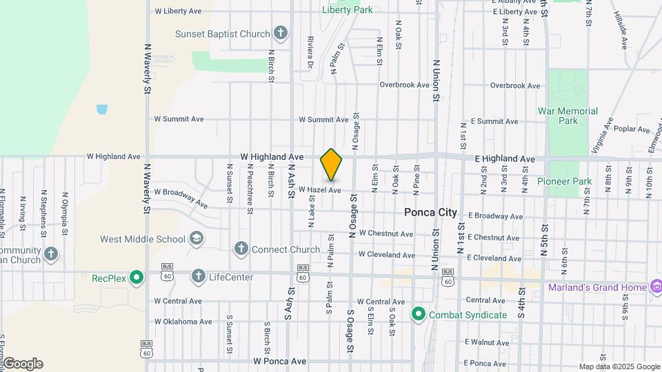 502 N Palm St Map and Location Details