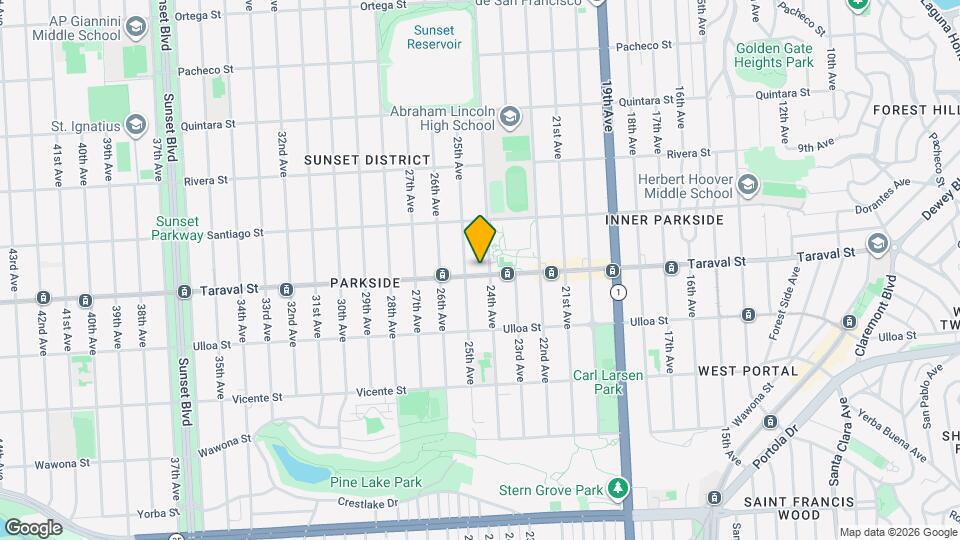 1420 Taraval St Mapa y Detalles de la Ubicación