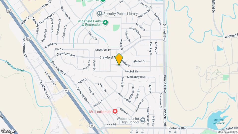 825 Hubbell Dr Map and Location Details