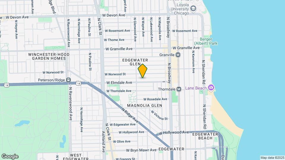 1336 W Elmdale Ave Map and Location Details