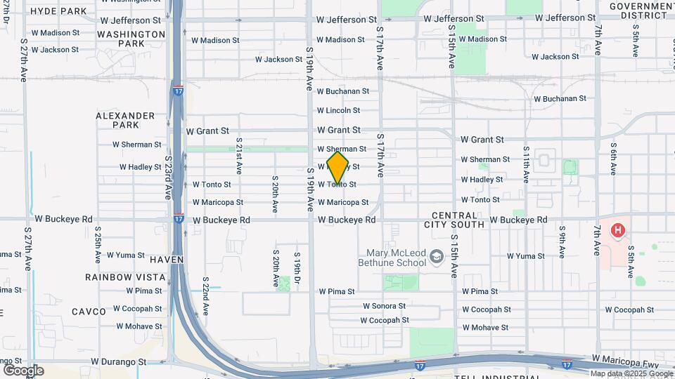 1807 W Tonto St Map and Location Details