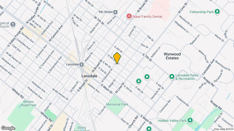 421 N Chestnut St Map and Location Details