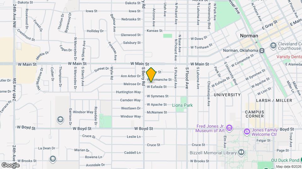 1119 W Eufaula St Map and Location Details