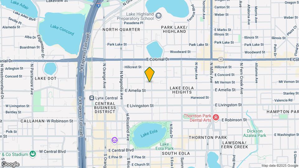 Lake Eola Heights Broadway Marquee Map and Location Details