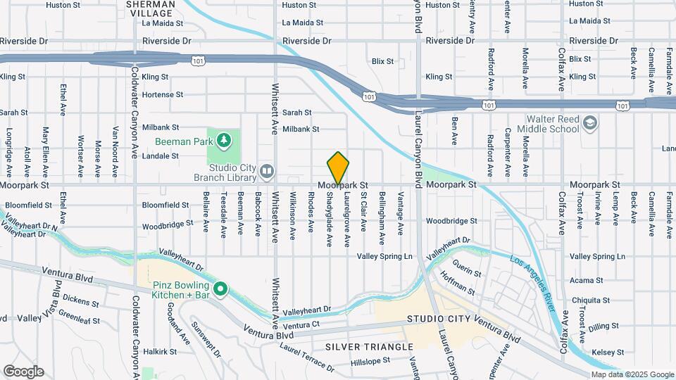 12314 Moorpark St Map and Location Details