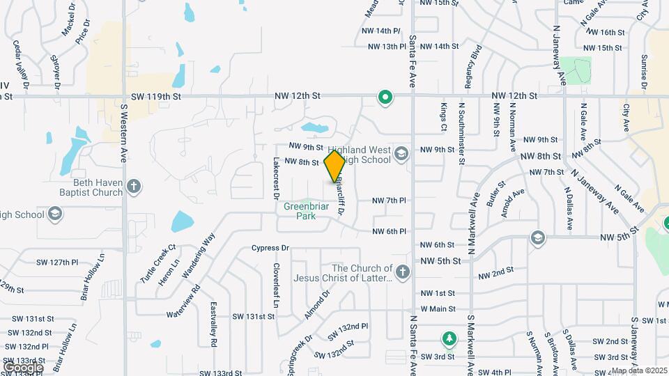 813 N Briarcliff Dr Map and Location Details