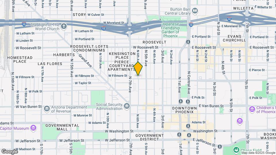 601 N 6th Ave Map and Location Details