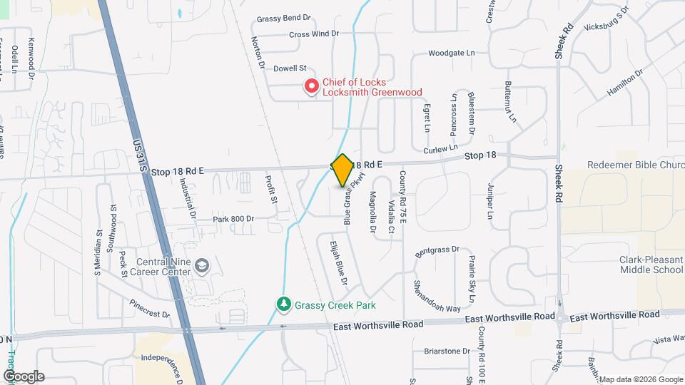 1638 Blue Grass Pkwy Map and Location Details