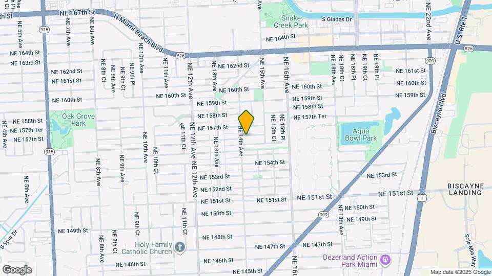 1410 NE 156th Terrace Map and Location Details