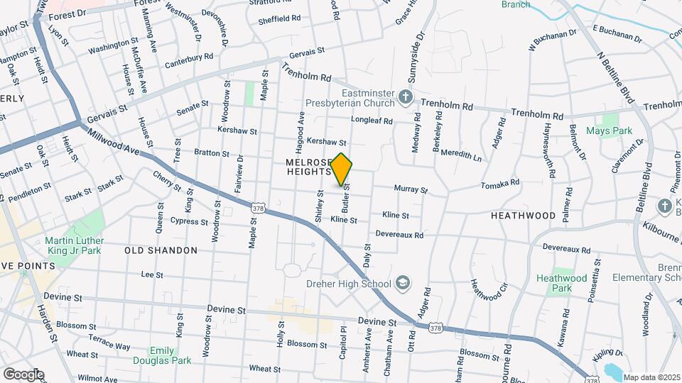 1205 Butler St Mapa y Detalles de la Ubicación