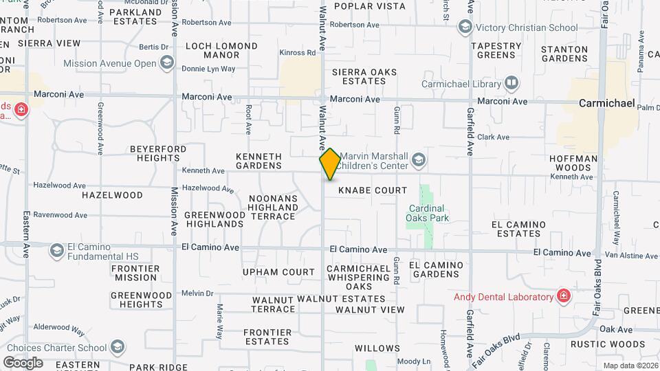 2624 Walnut Ave Map and Location Details