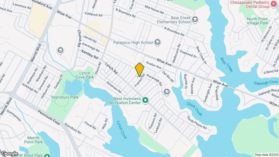 1922 Frames Rd Map and Location Details