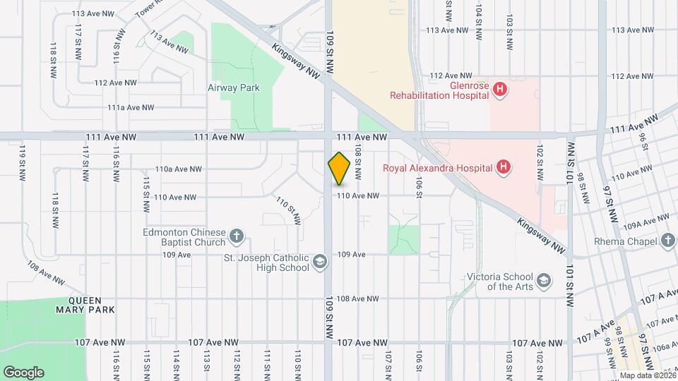 10820 110 Ave NW Map and Location Details