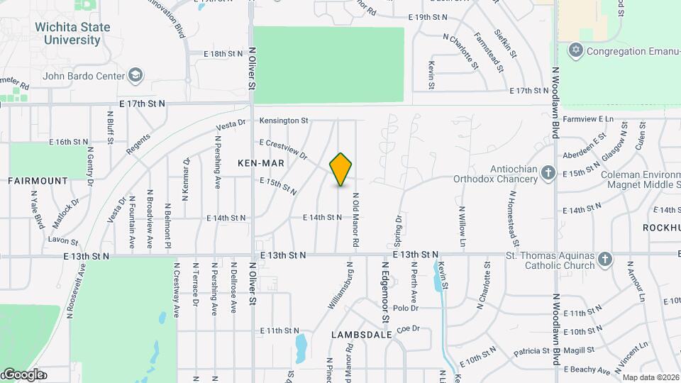 1542 N Pinecrest St Map and Location Details