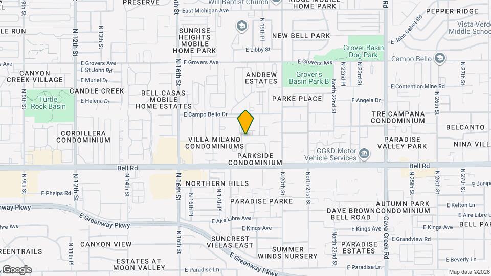 1833 E Hartford Ave Map and Location Details