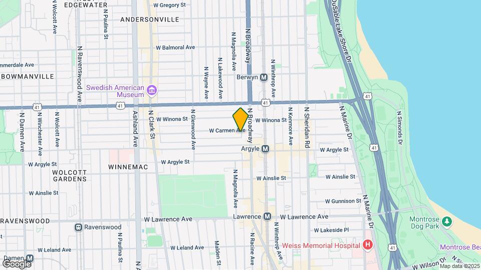 1217 W Carmen Ave, Unit 1D Map and Location Details