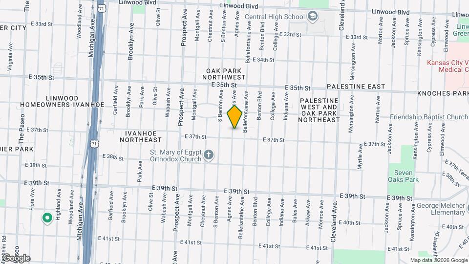 3639 Agnes Ave Map and Location Details
