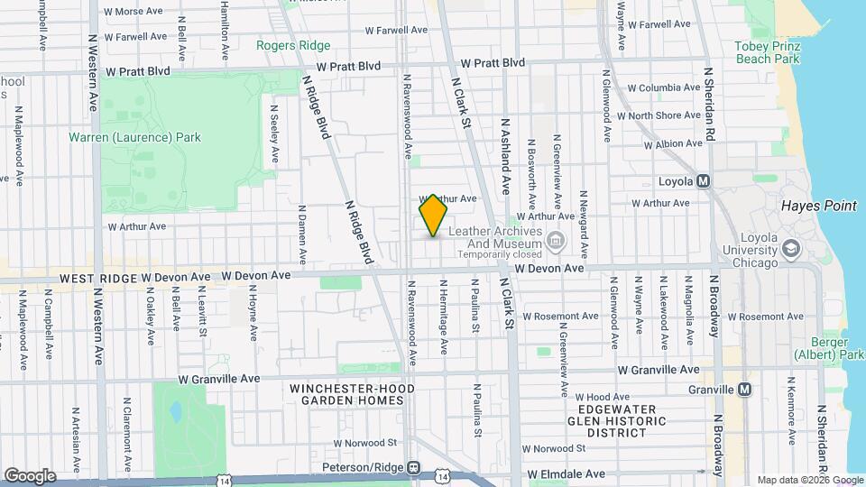 6432 N Hermitage Ave Map and Location Details
