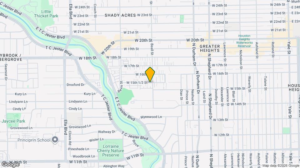 1102 W 15th 1/2 St Map and Location Details