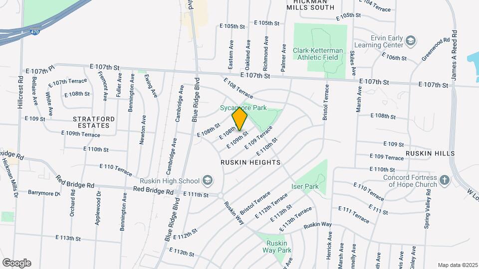 7400 E 109th St Map and Location Details