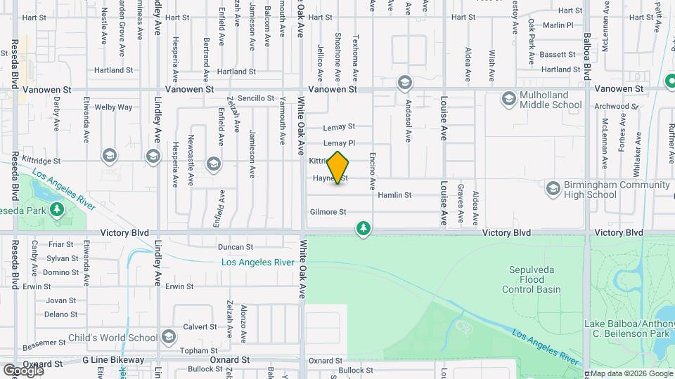 17601 Hamlin St Map and Location Details