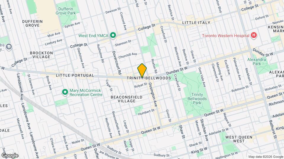 1173 Dundas St W Map and Location Details